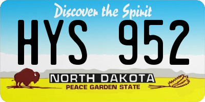 ND license plate HYS952