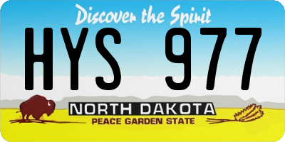 ND license plate HYS977