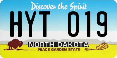 ND license plate HYT019
