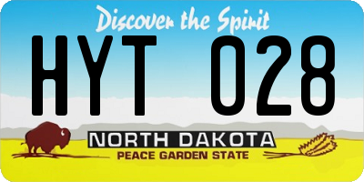 ND license plate HYT028