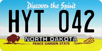 ND license plate HYT042