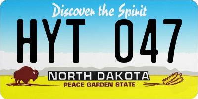ND license plate HYT047