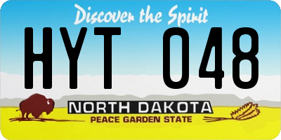 ND license plate HYT048