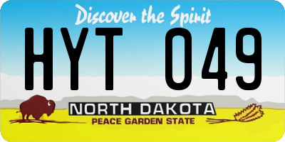 ND license plate HYT049