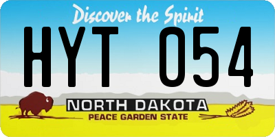 ND license plate HYT054