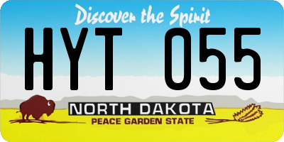 ND license plate HYT055