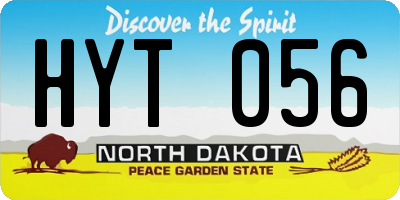 ND license plate HYT056