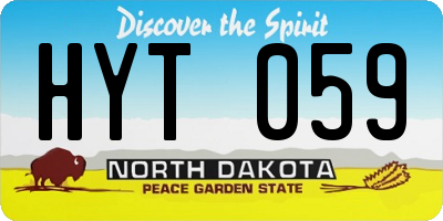 ND license plate HYT059