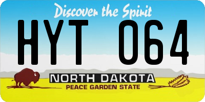 ND license plate HYT064