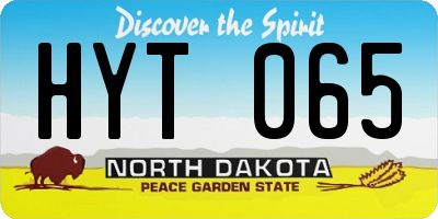 ND license plate HYT065