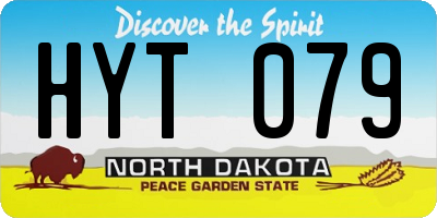 ND license plate HYT079