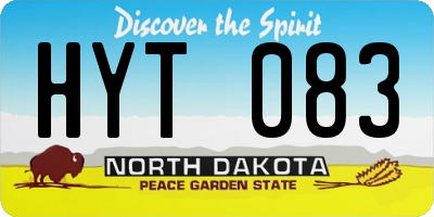 ND license plate HYT083