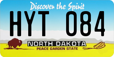 ND license plate HYT084