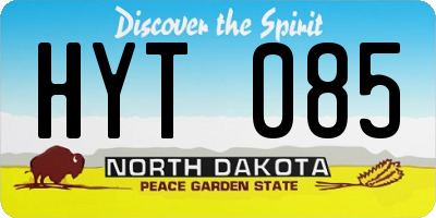 ND license plate HYT085
