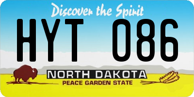 ND license plate HYT086