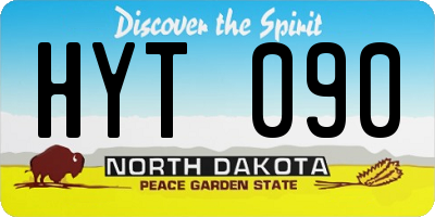 ND license plate HYT090