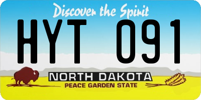 ND license plate HYT091