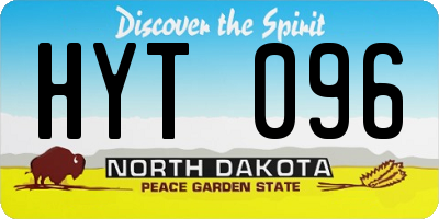 ND license plate HYT096