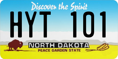 ND license plate HYT101