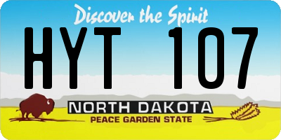 ND license plate HYT107