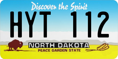 ND license plate HYT112