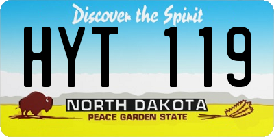 ND license plate HYT119