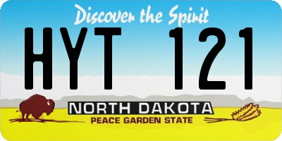 ND license plate HYT121