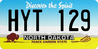 ND license plate HYT129