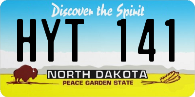 ND license plate HYT141