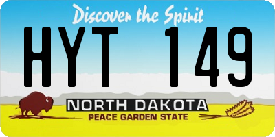 ND license plate HYT149