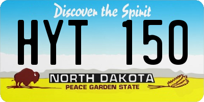 ND license plate HYT150