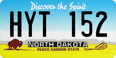ND license plate HYT152