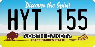 ND license plate HYT155