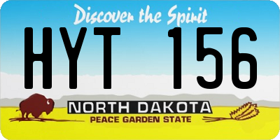 ND license plate HYT156