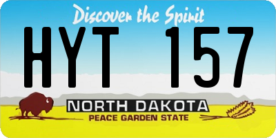 ND license plate HYT157