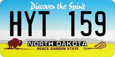 ND license plate HYT159