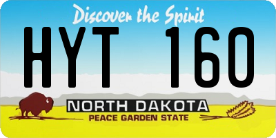 ND license plate HYT160