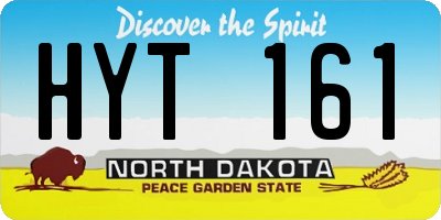 ND license plate HYT161