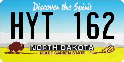 ND license plate HYT162