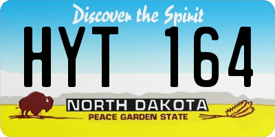ND license plate HYT164
