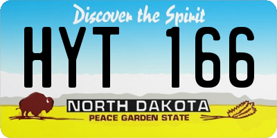 ND license plate HYT166
