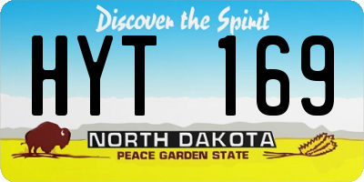 ND license plate HYT169