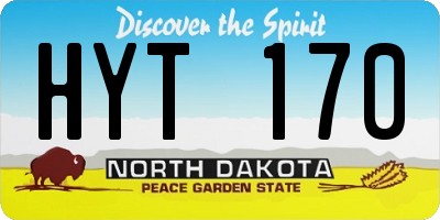 ND license plate HYT170