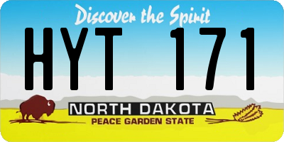 ND license plate HYT171