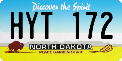 ND license plate HYT172