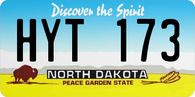 ND license plate HYT173
