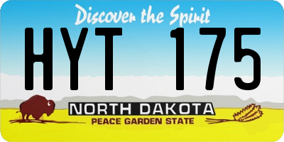 ND license plate HYT175
