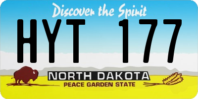 ND license plate HYT177