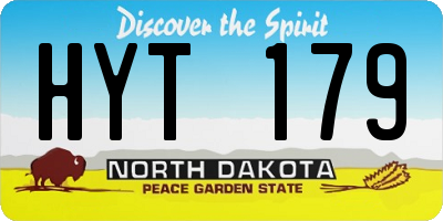 ND license plate HYT179
