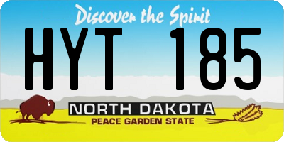 ND license plate HYT185